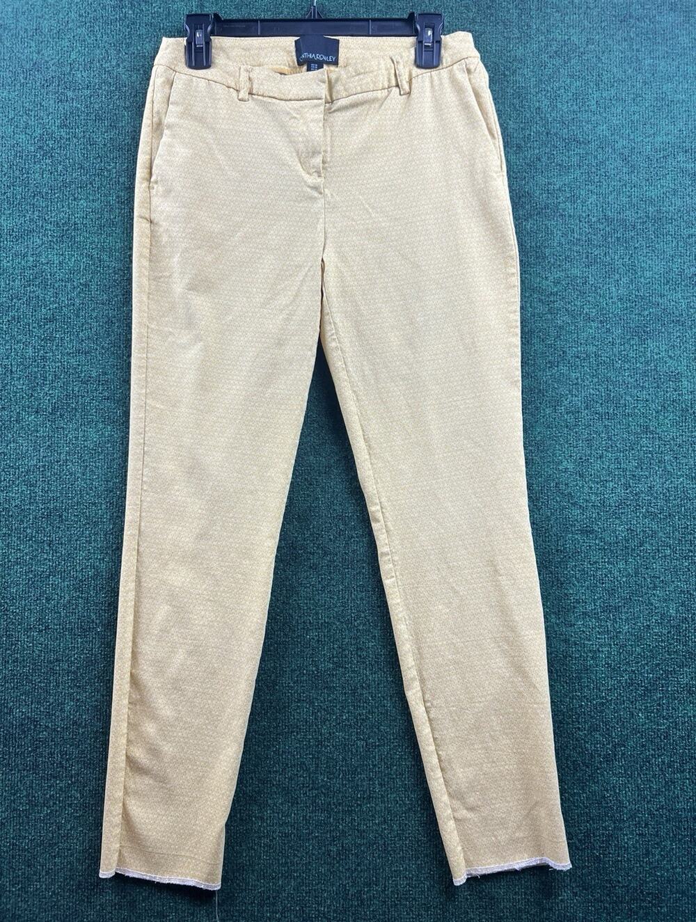 Cynthia Rowley Women’s Yellow Dress Pants Stretch Skinny 10